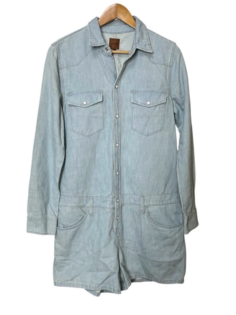 Joe's Jeans button down long sleeve denim romper